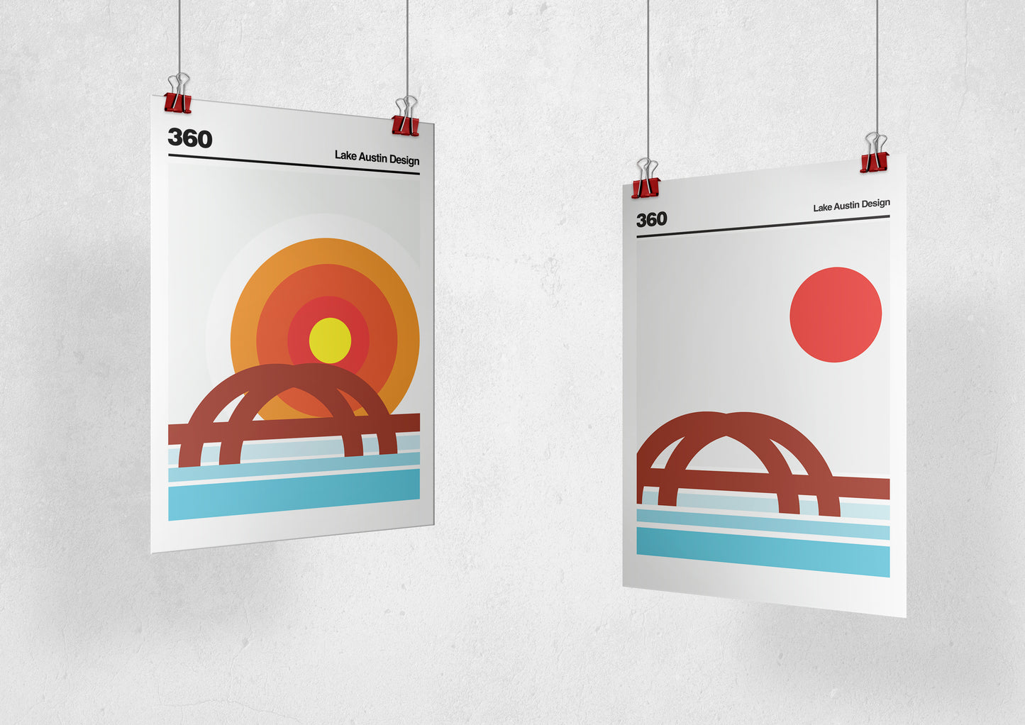 Lake Austin Design 360 Bridge (Pennybacker) Poster