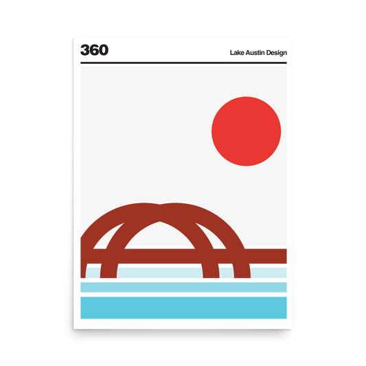 Lake Austin Design 360 Bridge (Pennybacker) Poster