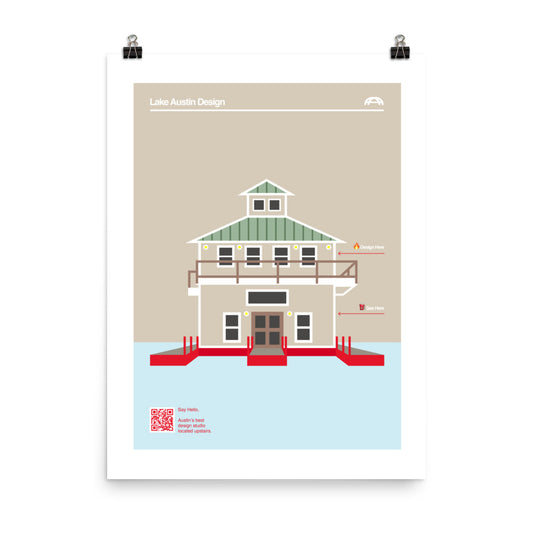 Lake Austin Design Office Poster ⛽️🔥